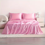4 Piece Satin Silk Bed Set